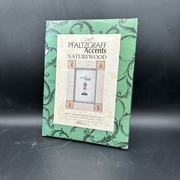 Vintage Picture Frame 4x6 Naturewood Pattern by Pfaltzgraff NOS - Picture 3 of 4